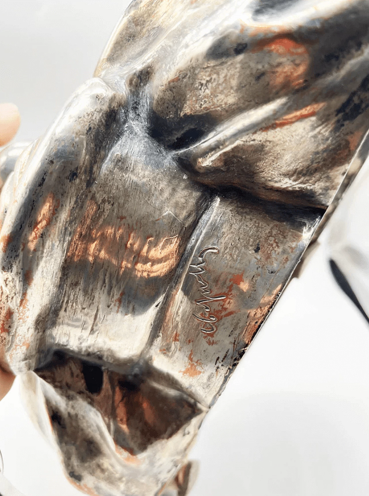 Dama in terracotta and silver by Salvatore Cipolla, 1950s 4