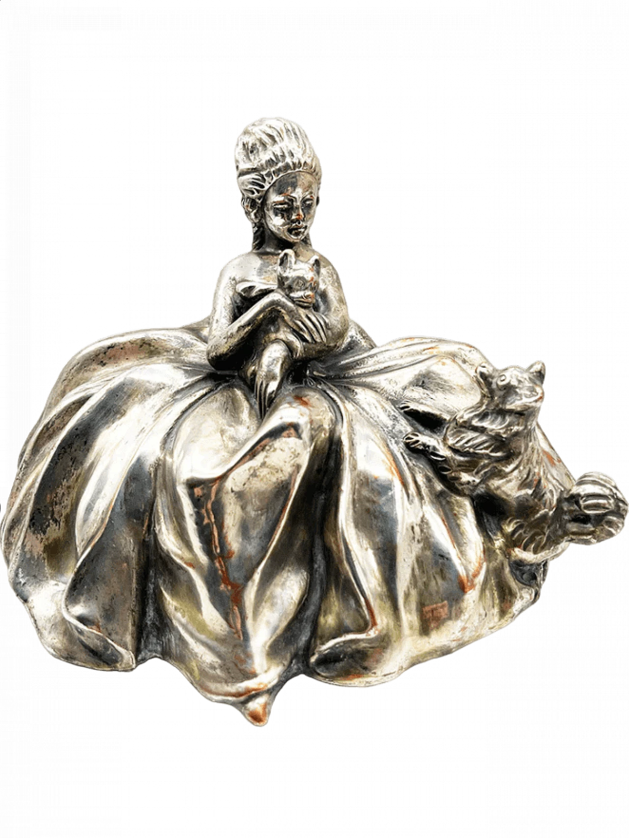 Dama in terracotta and silver by Salvatore Cipolla, 1950s 5