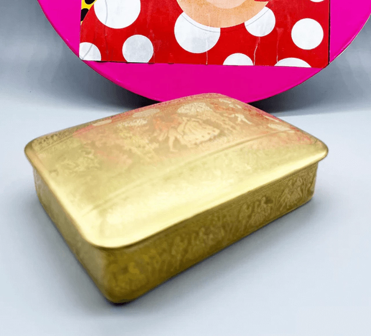 Gilded ceramic box, early 20th century 1