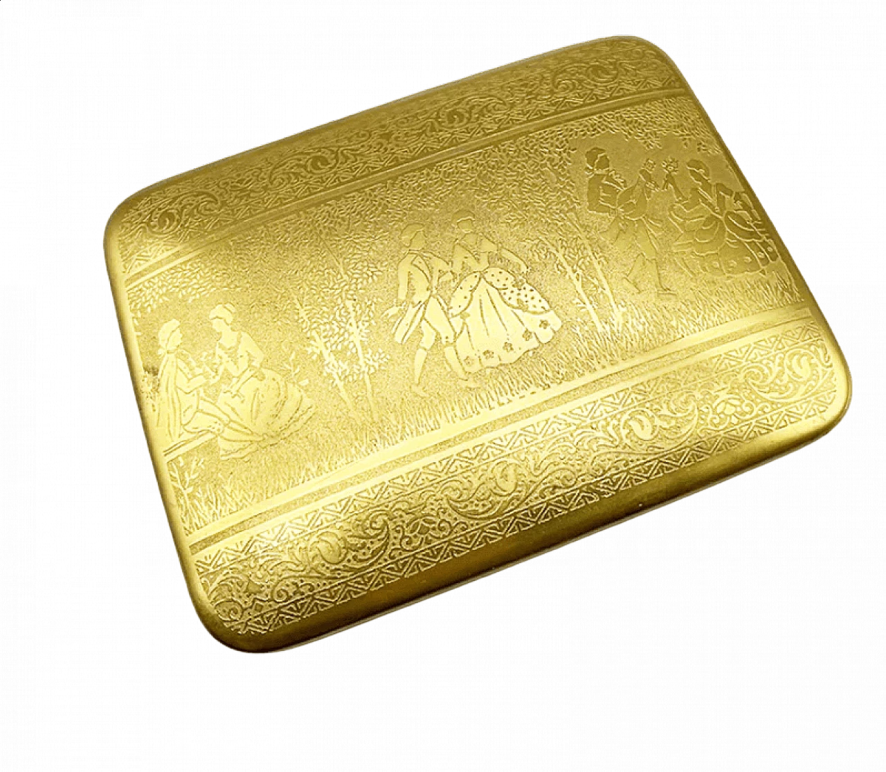 Gilded ceramic box, early 20th century 5