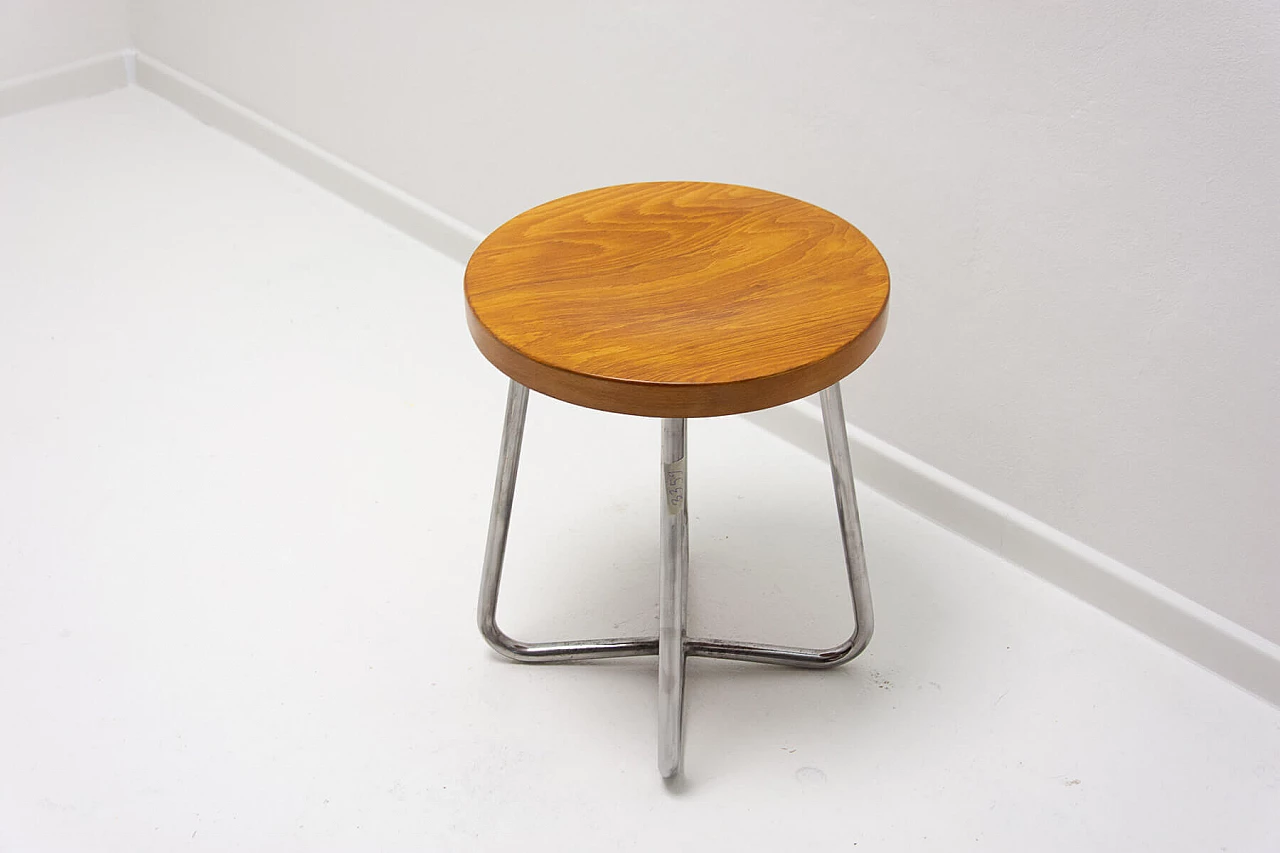 Bauhaus tubular stool by Robert Slezák, 1930s 3