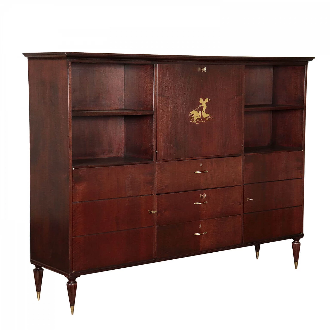 Cabinet with central bar compartment, 1950s 1