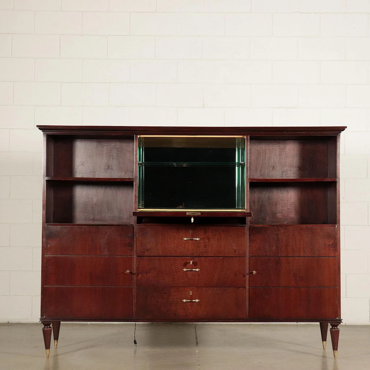 Cabinet with central bar compartment, 1950s 4