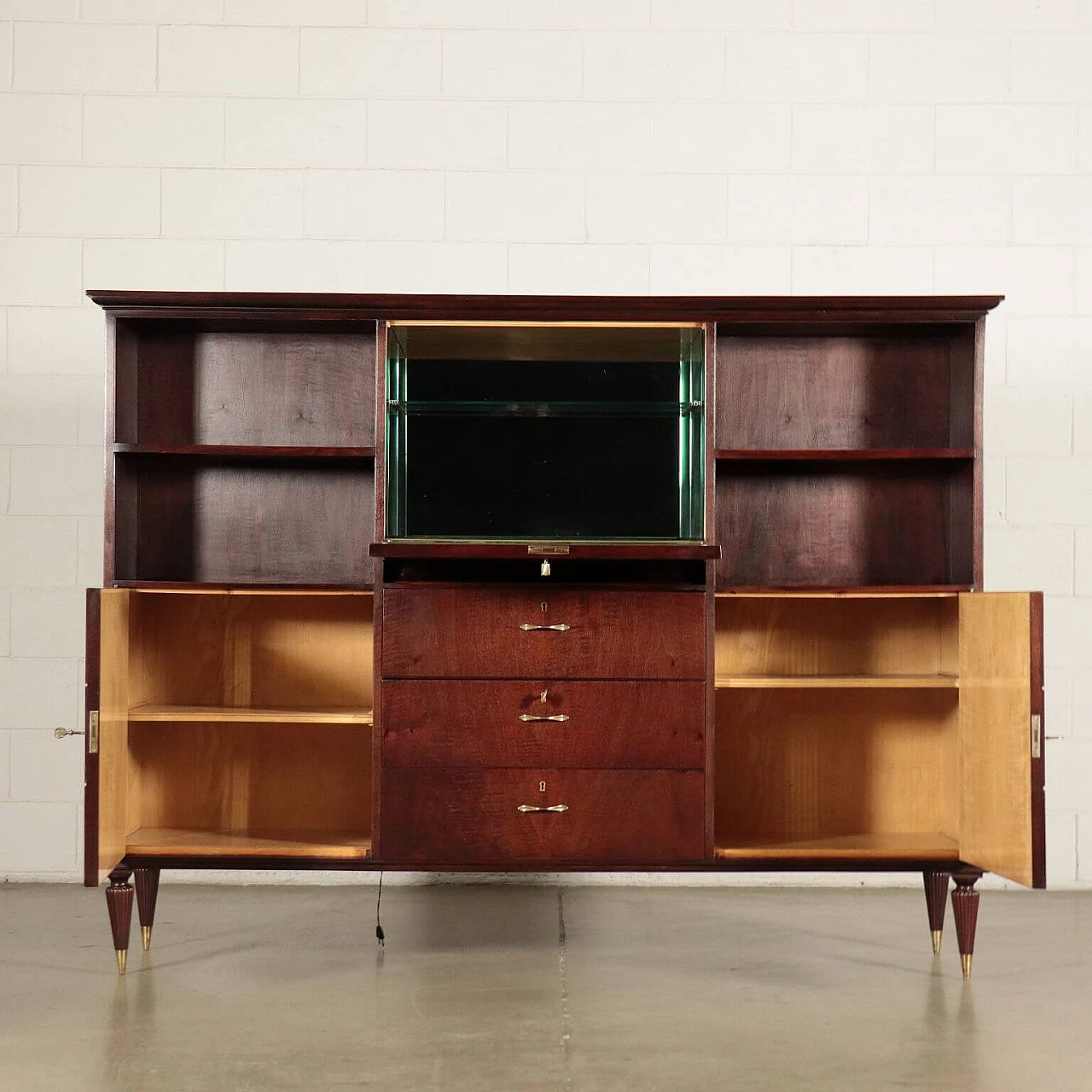 Cabinet with central bar compartment, 1950s 8