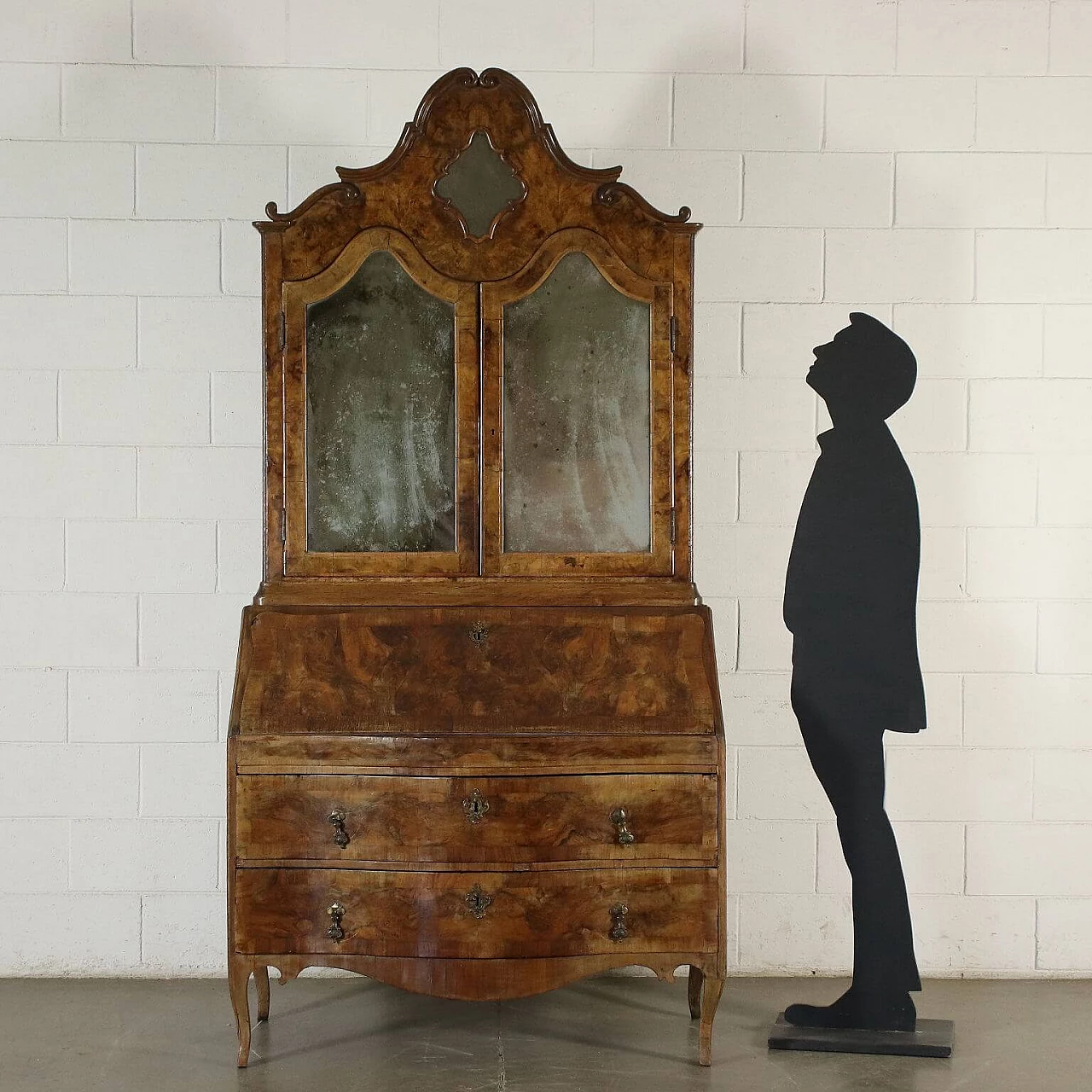 Trumeau in stile barocchetto con ante a specchio, del '700 2