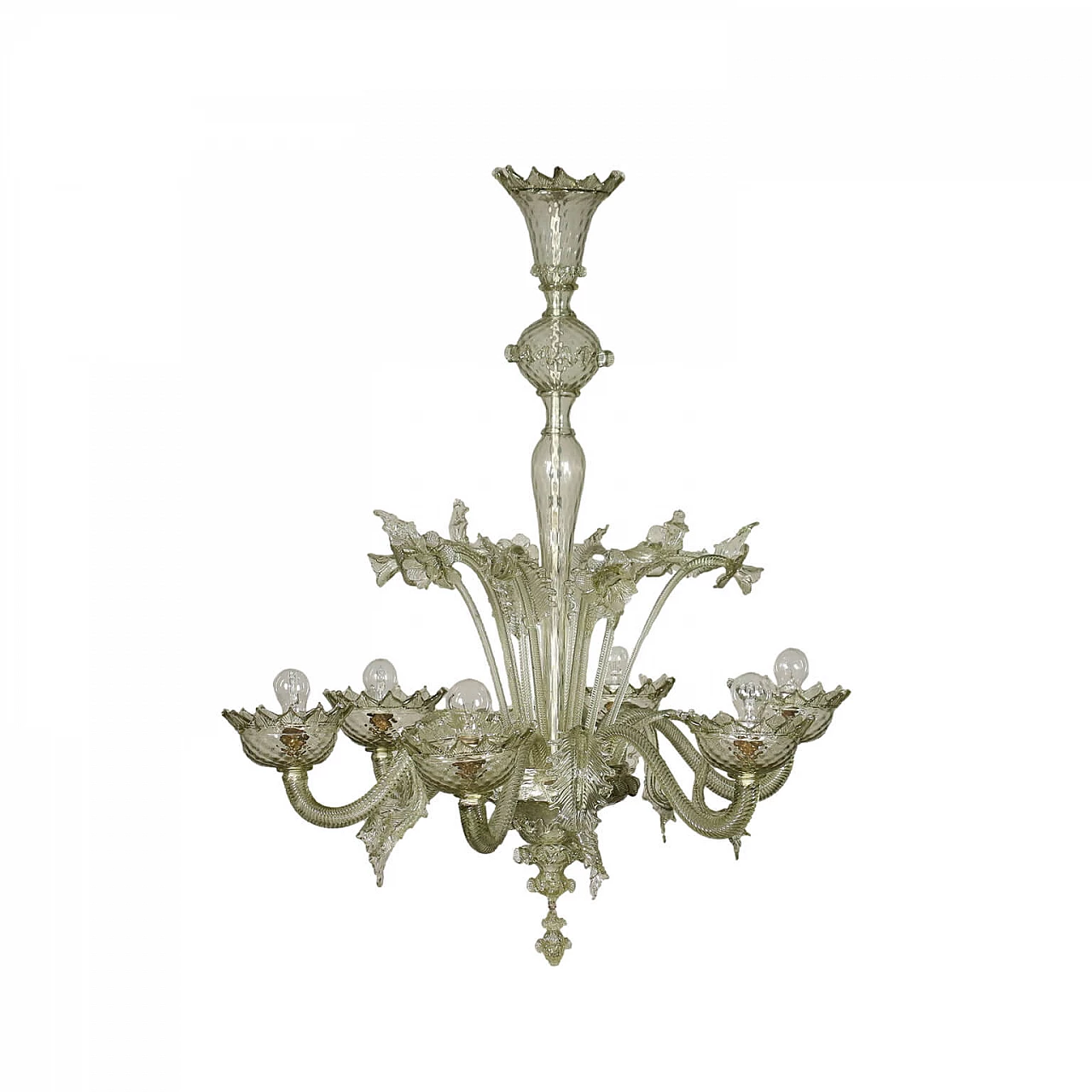 Murano glass chandelier with 6 lights, 20th century 1