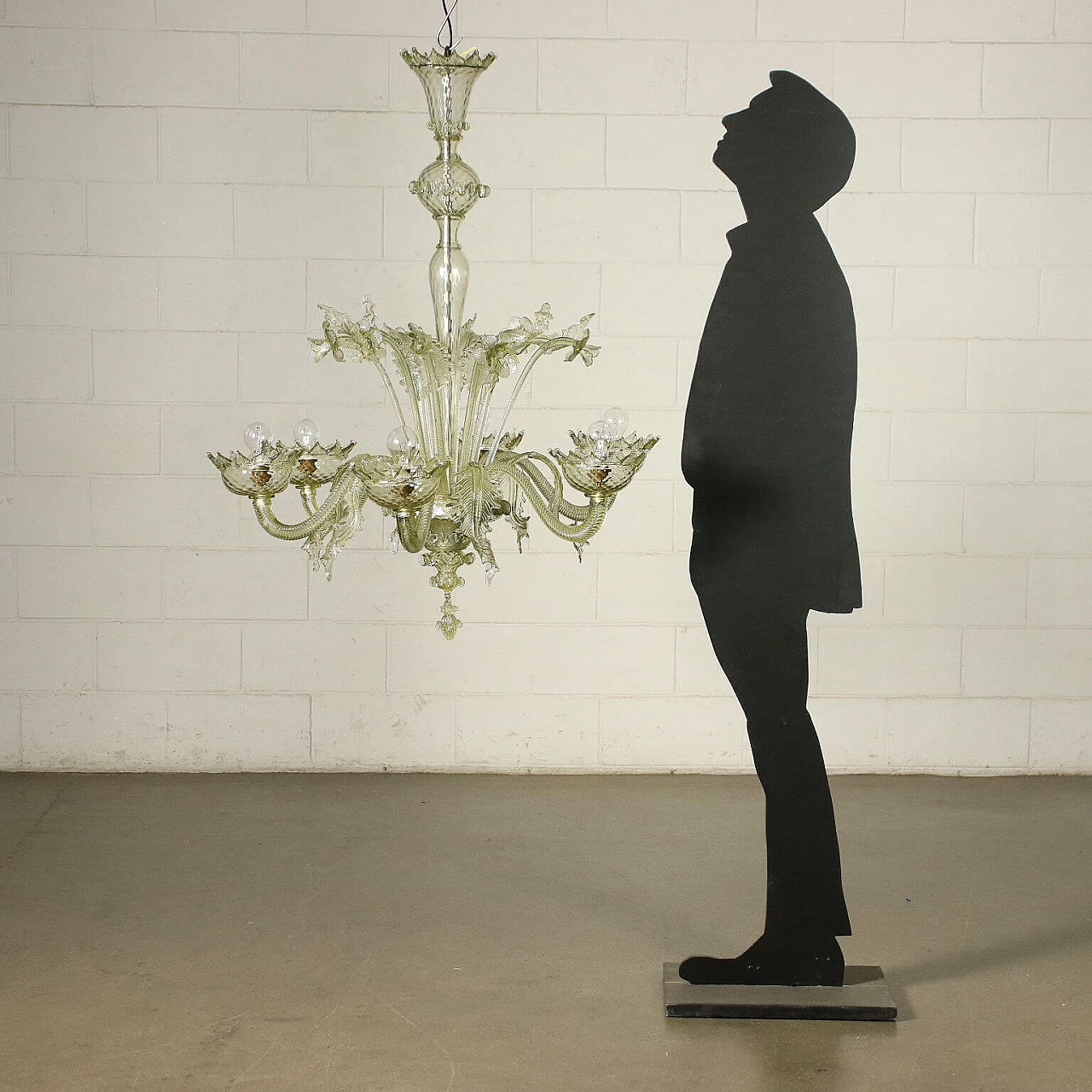 Murano glass chandelier with 6 lights, 20th century 2