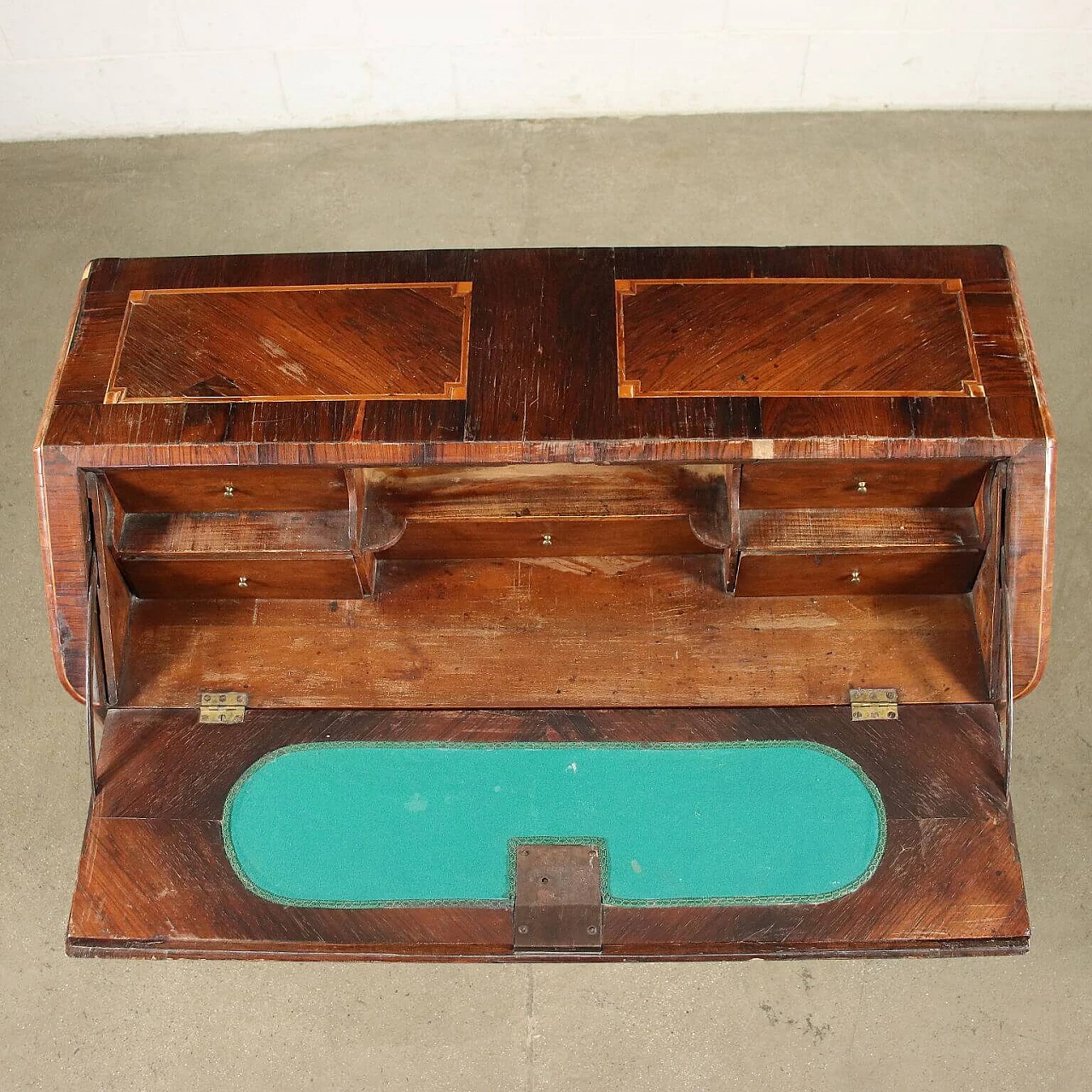 Ribalta piemontese in bois de rose e altre essenze, dell'800 5