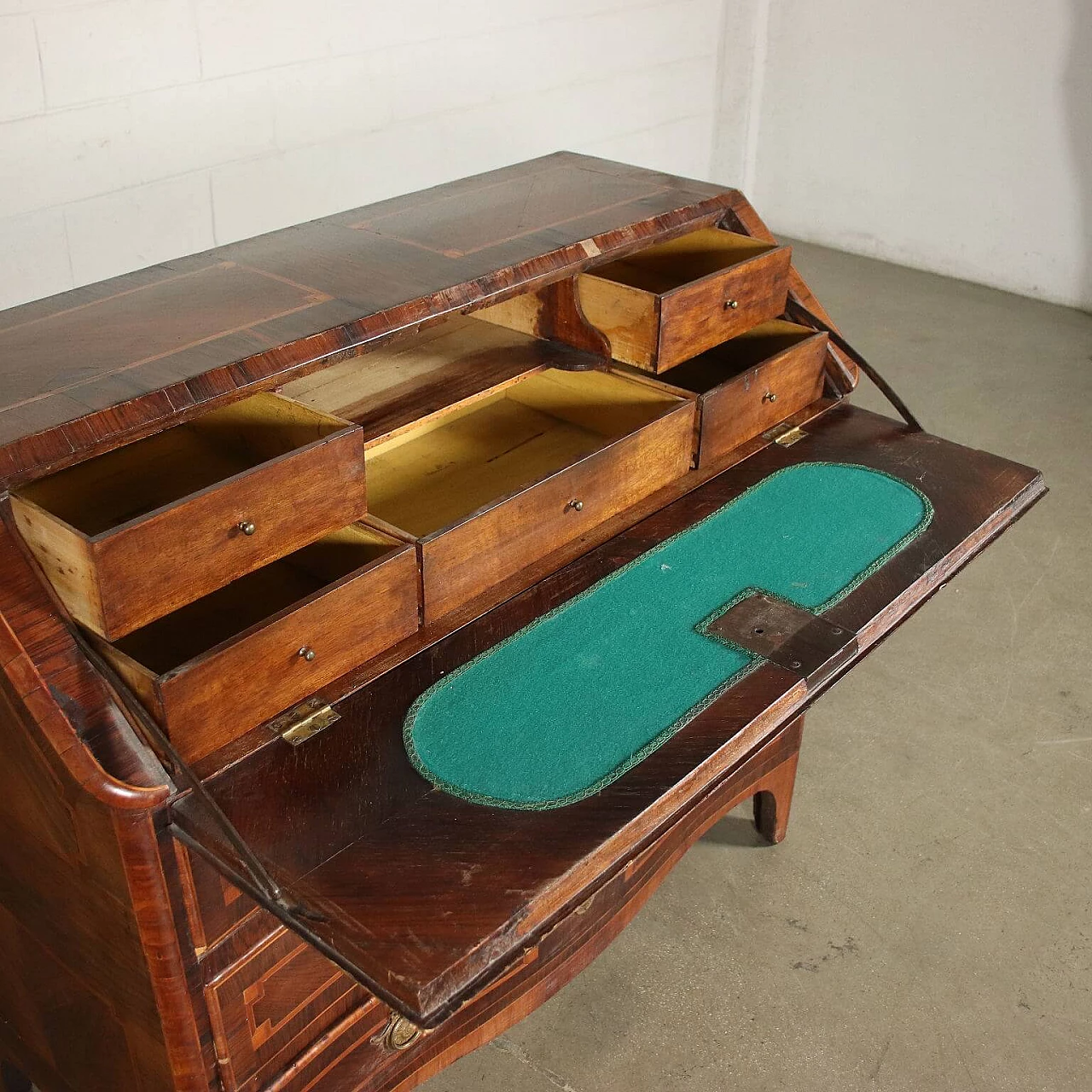 Ribalta piemontese in bois de rose e altre essenze, dell'800 7