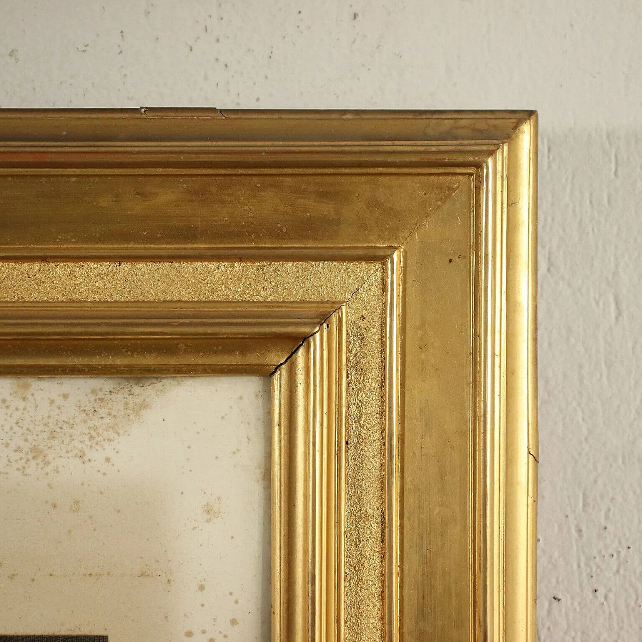 Group of 4 gilded frames with prints, 19th century 4