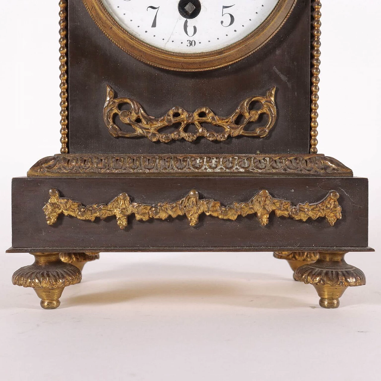 Napoleon III style bronze table clock, 19th century 5