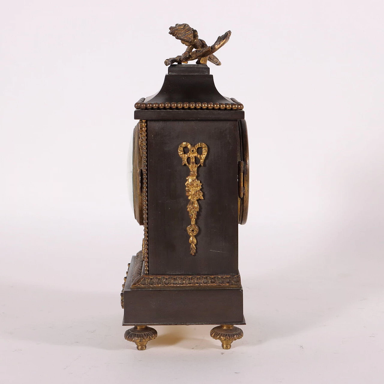 Napoleon III style bronze table clock, 19th century 6