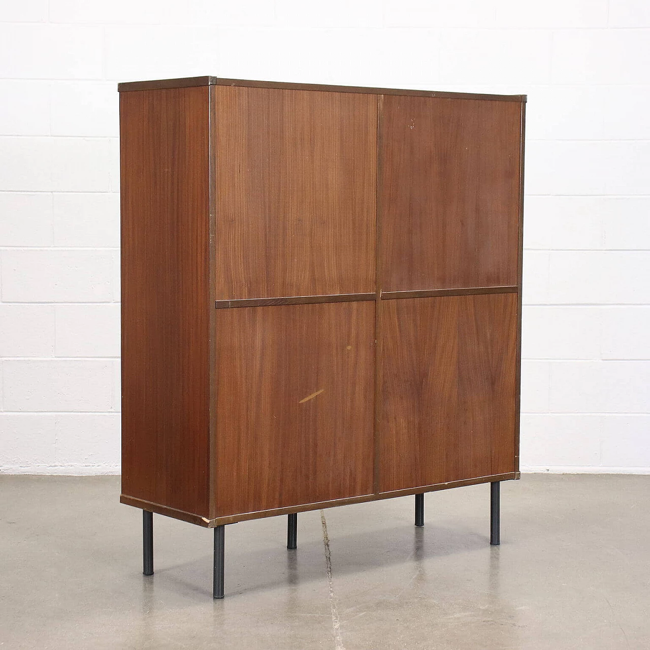 Wooden highboard with flap door and drawers, 1960s 10