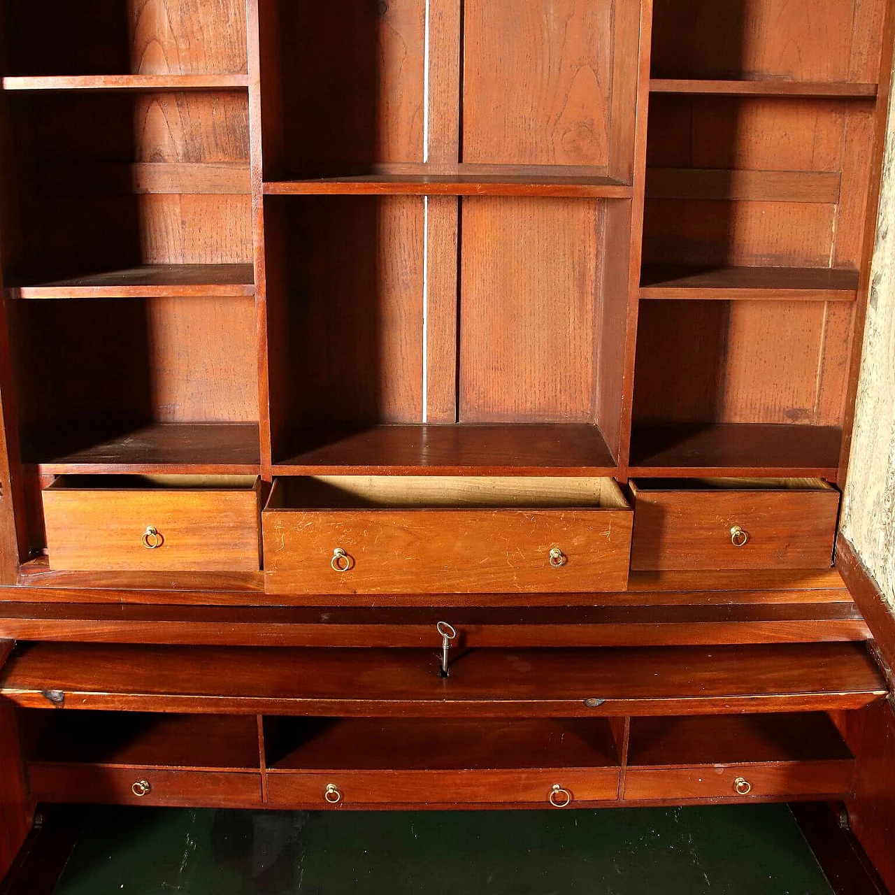 Empire mahogany and chestnut writing desk with riser, 19th century 4