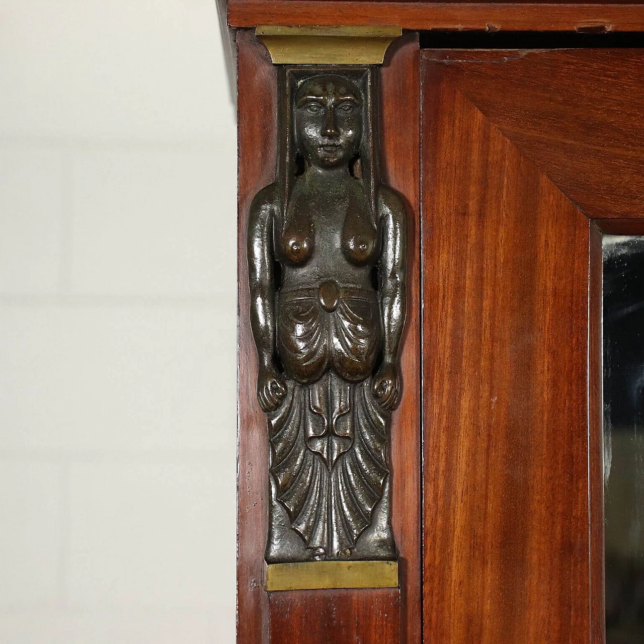 Empire mahogany and chestnut writing desk with riser, 19th century 6
