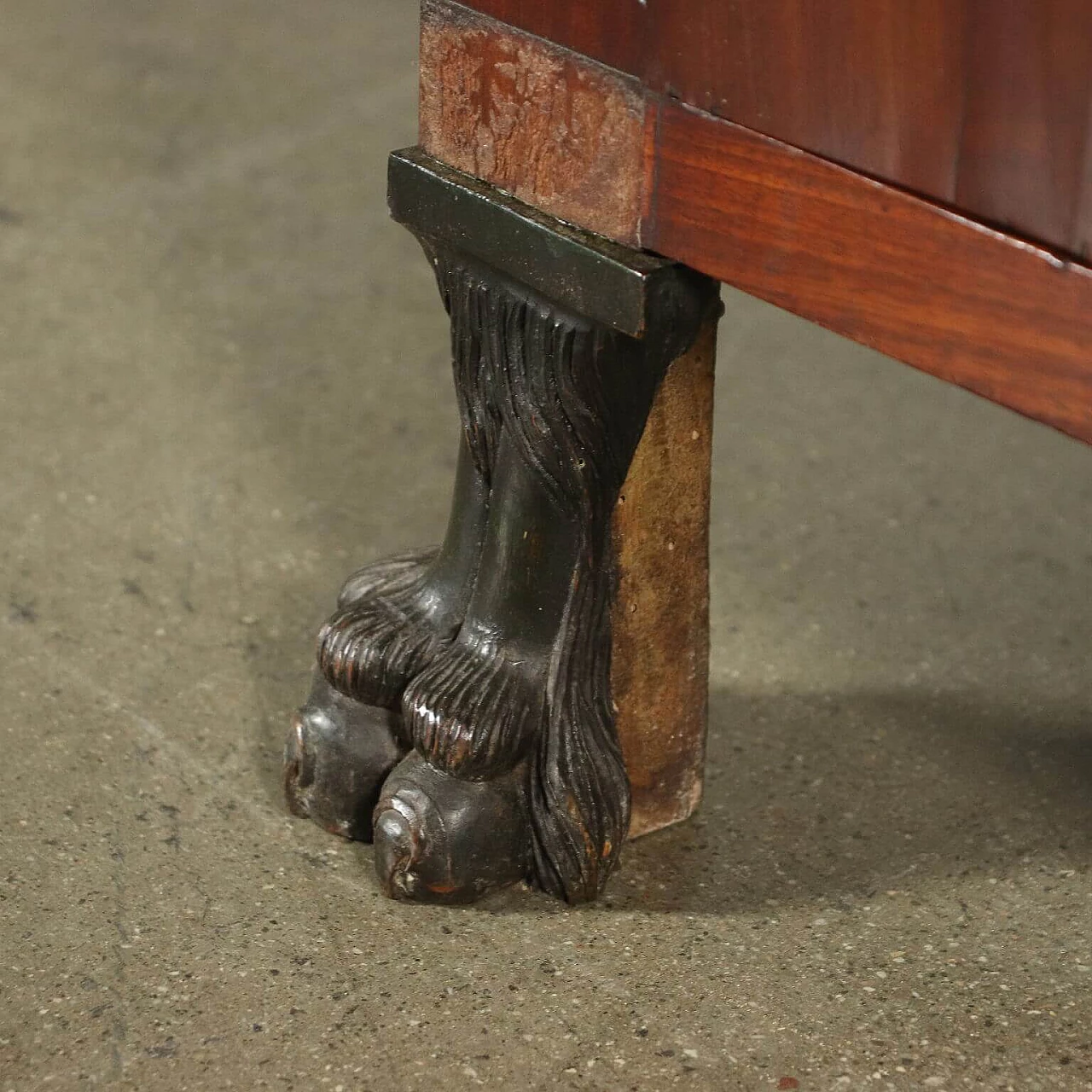 Empire mahogany and chestnut writing desk with riser, 19th century 7