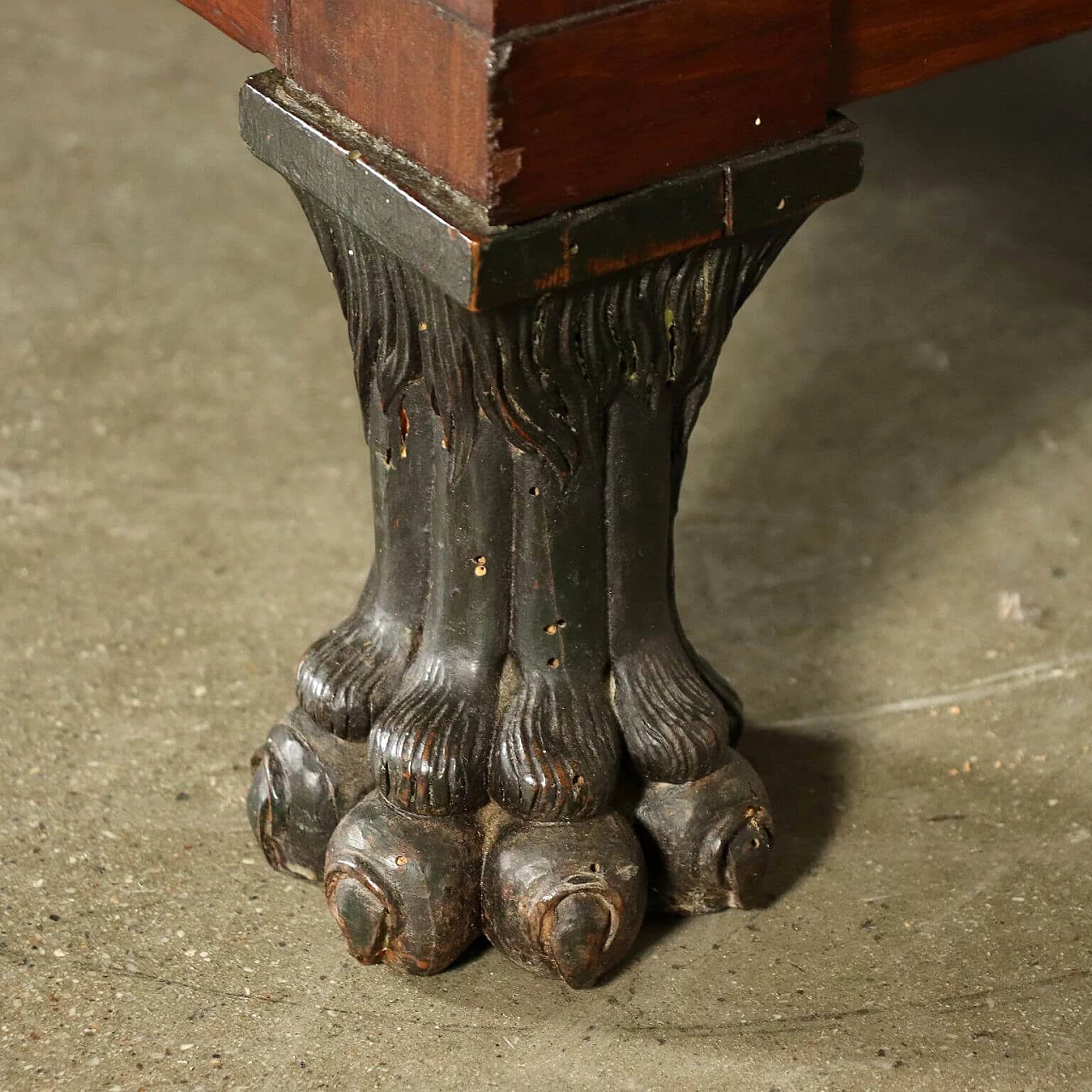 Empire mahogany and chestnut writing desk with riser, 19th century 8