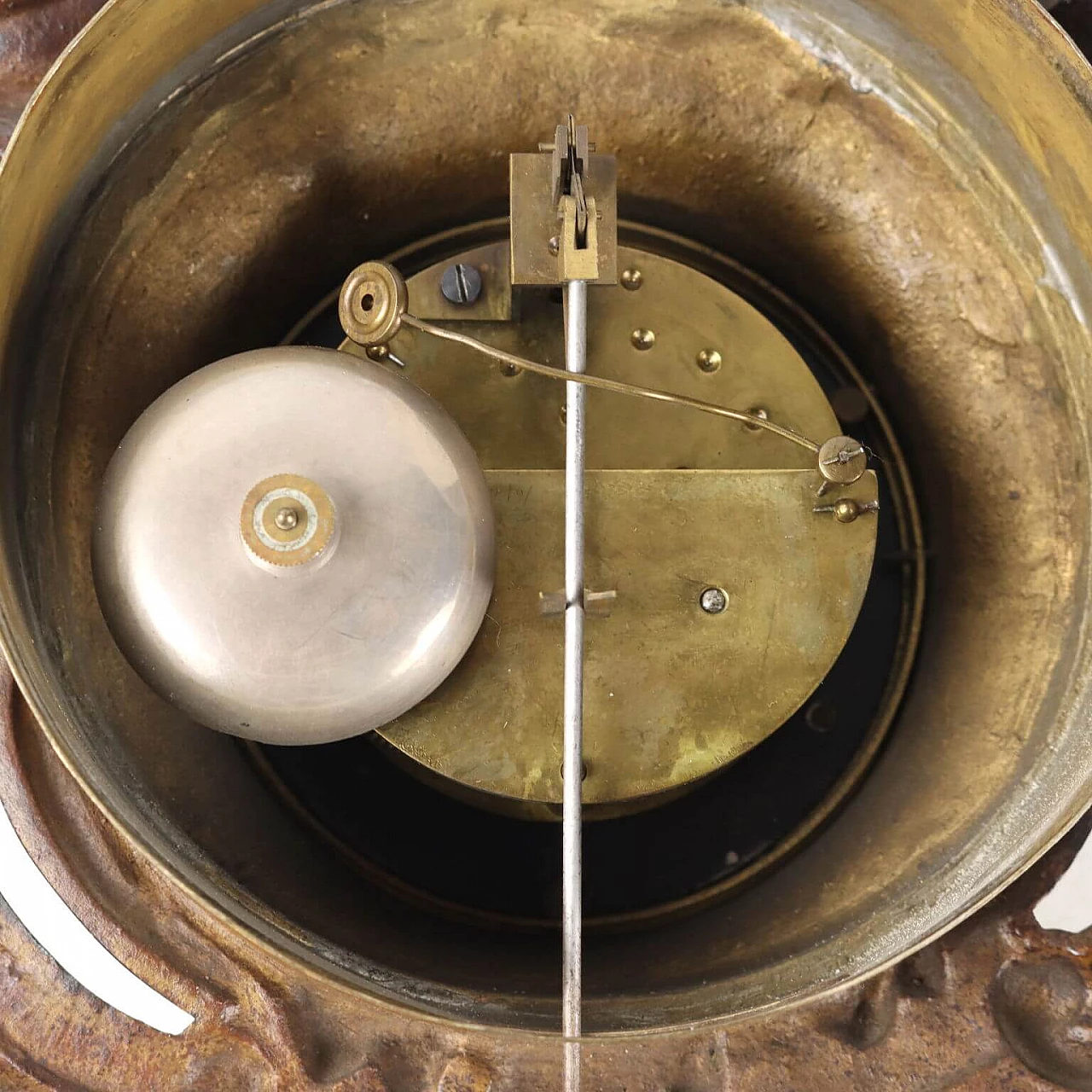 Gilded bronze wall clock in Rococo style, 19th century 9