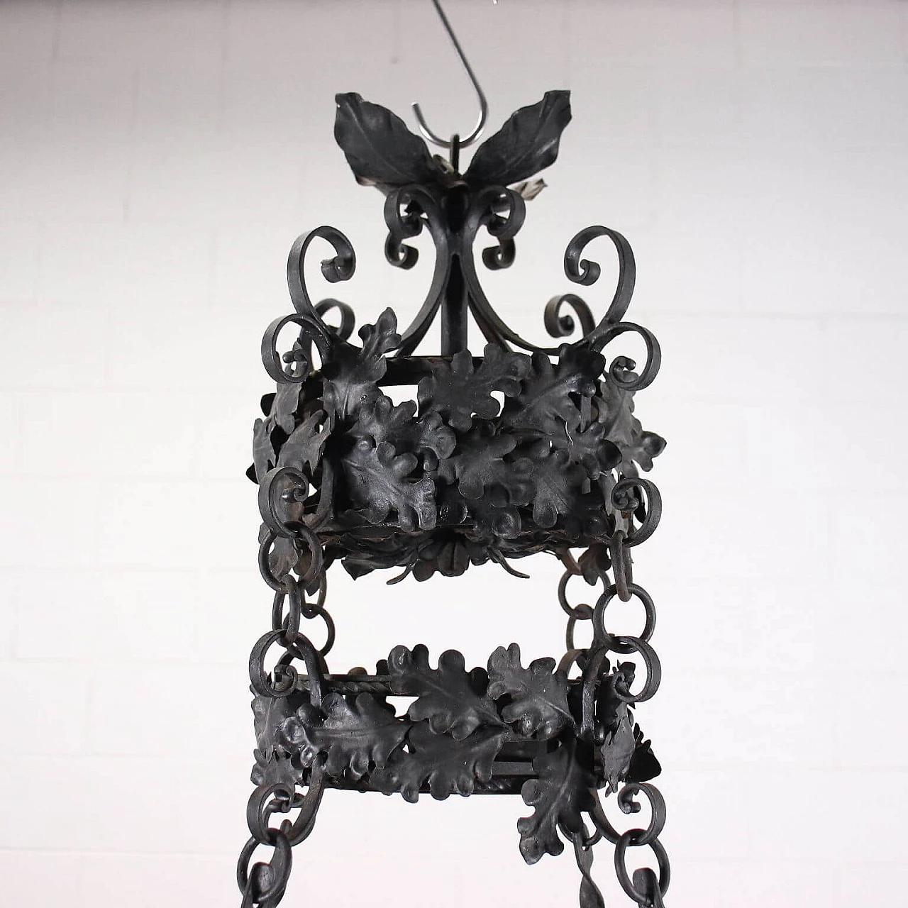 Liberty metal chandelier with floral motifs, early 20th century 4