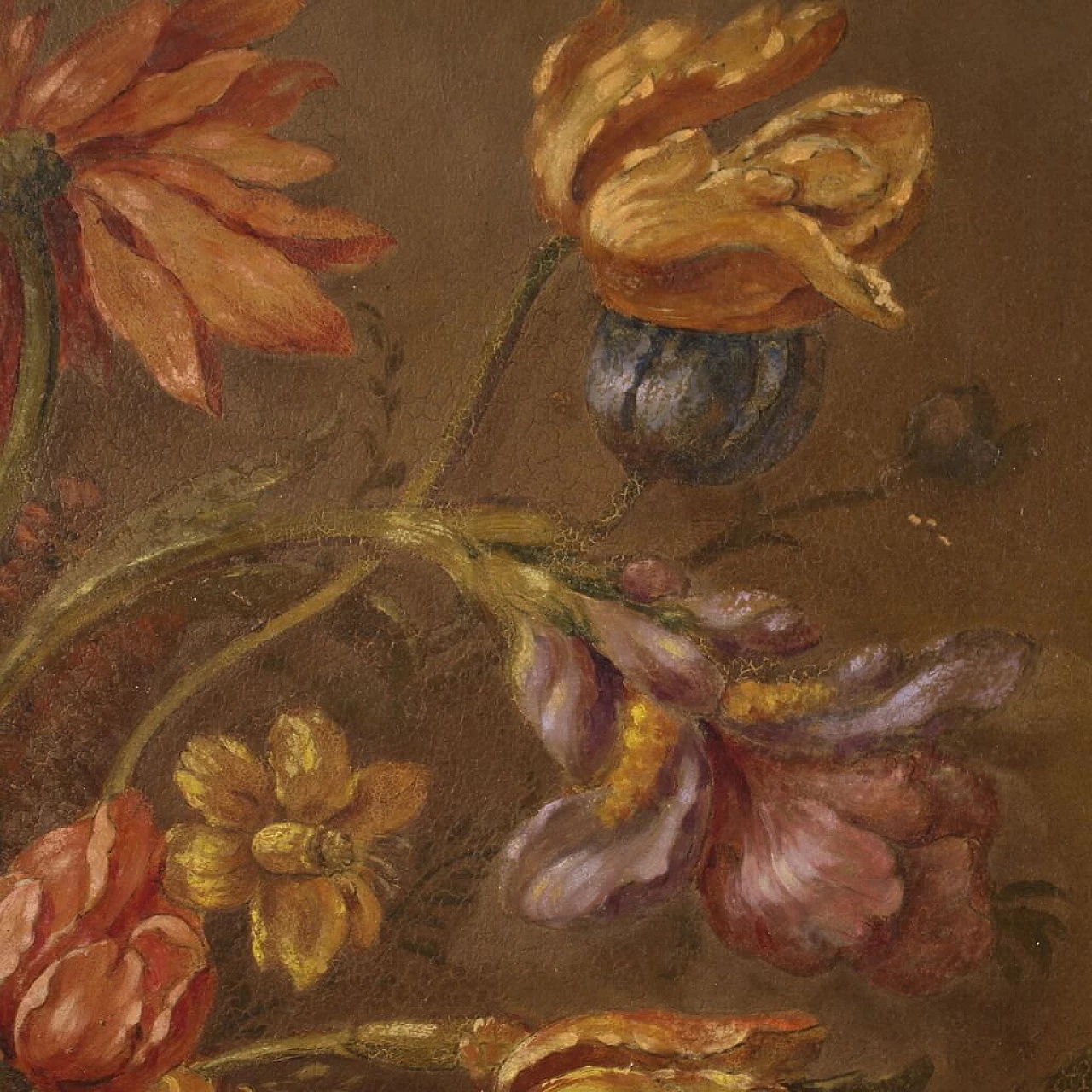 Natura morta con vaso di fiori, dipinto a olio su masonite, 1955 10