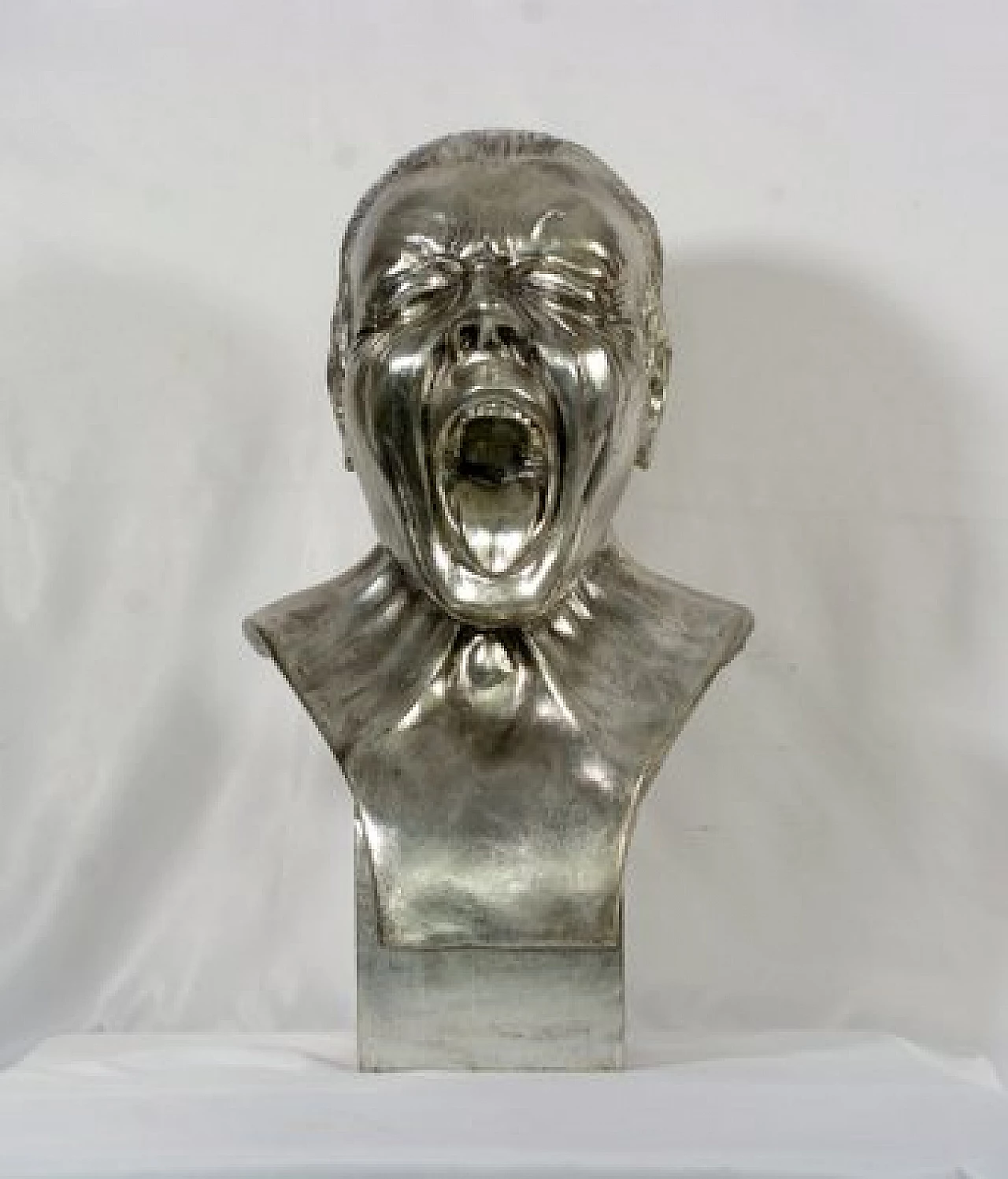 From Frank Xaver Masserschmidt, Head of Character, wax sculpture on wooden base, 1990s 1