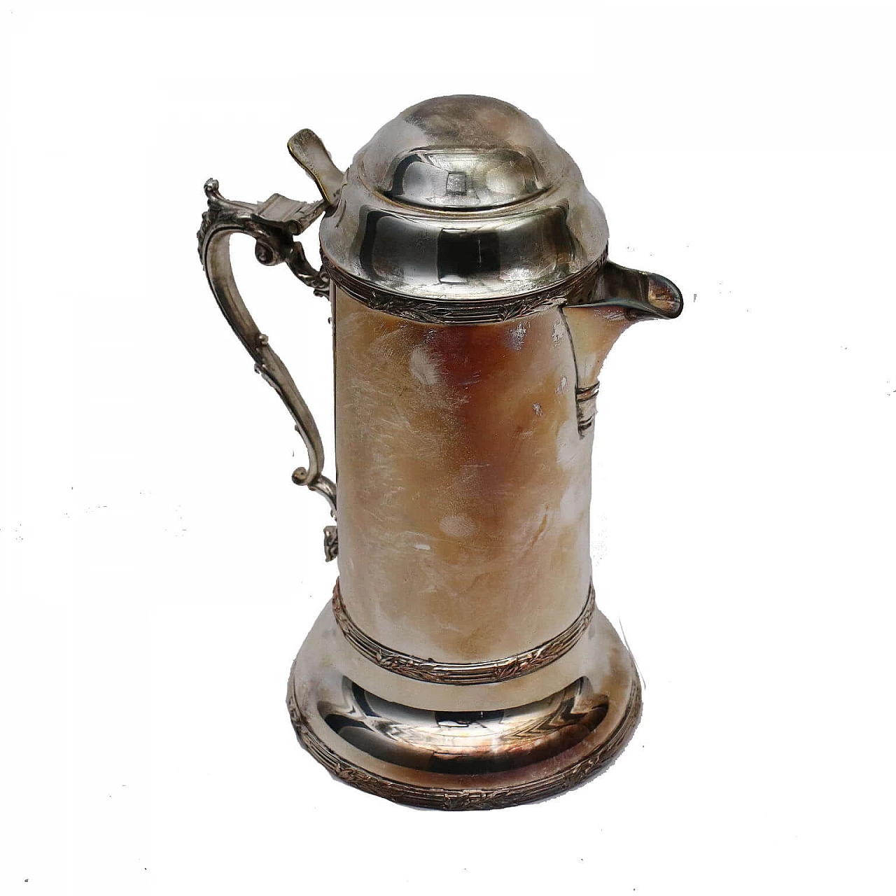Tankard in silver plated metal , early 1900s 1