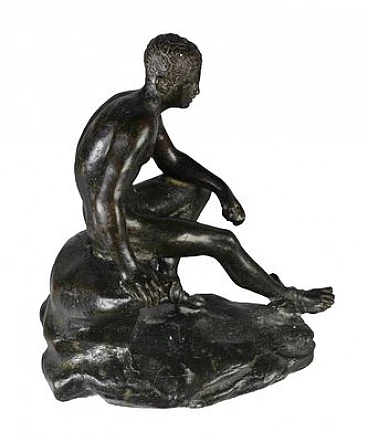 Scultura di Hermes a riposo in bronzo di Fonderia Chiurazzi, inizio '900