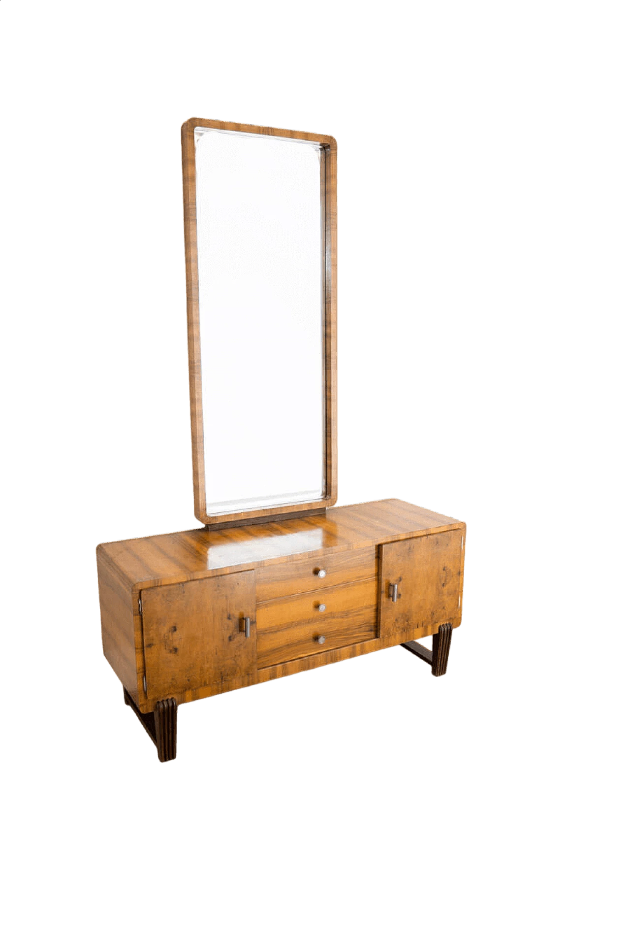 Walnut-root dresser with mirror, 1960s 19
