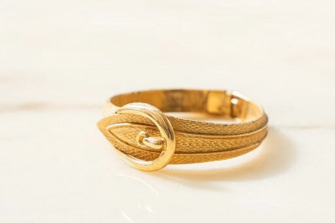 Rigid belt bracelet 18K gold by Avon, 1970s 1