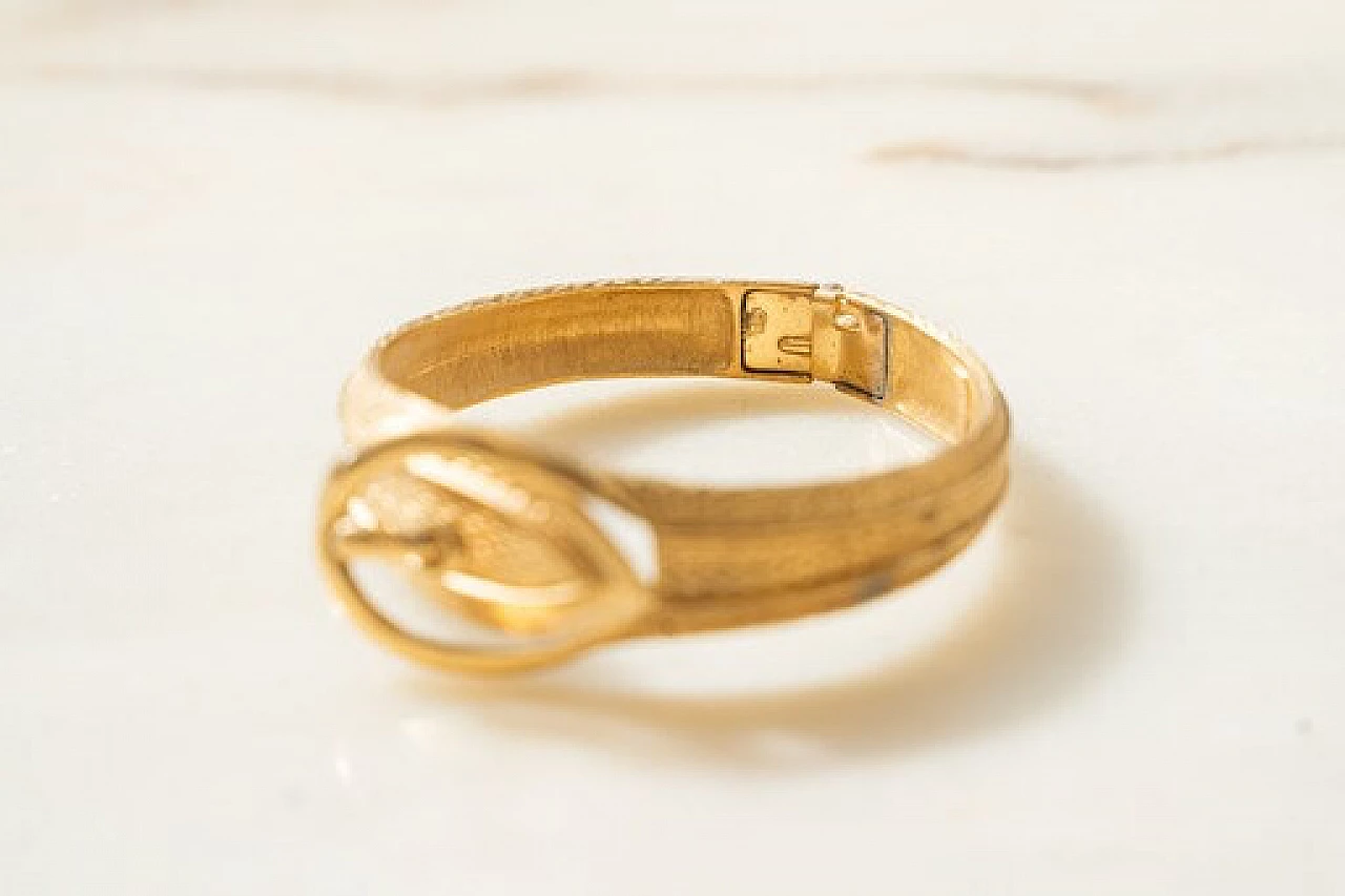 Rigid belt bracelet 18K gold by Avon, 1970s 3