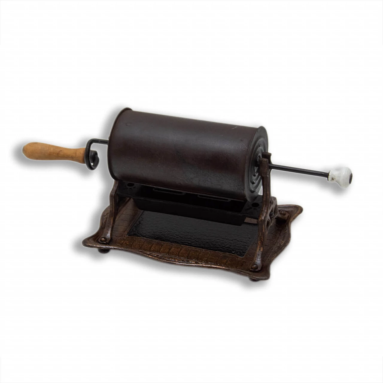 Cast iron and sheet metal manual coffee bean roaster, late 19th century 1