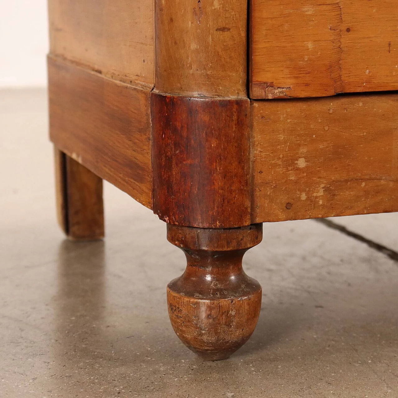 Charles X bedside table in walnut, 19th century 8