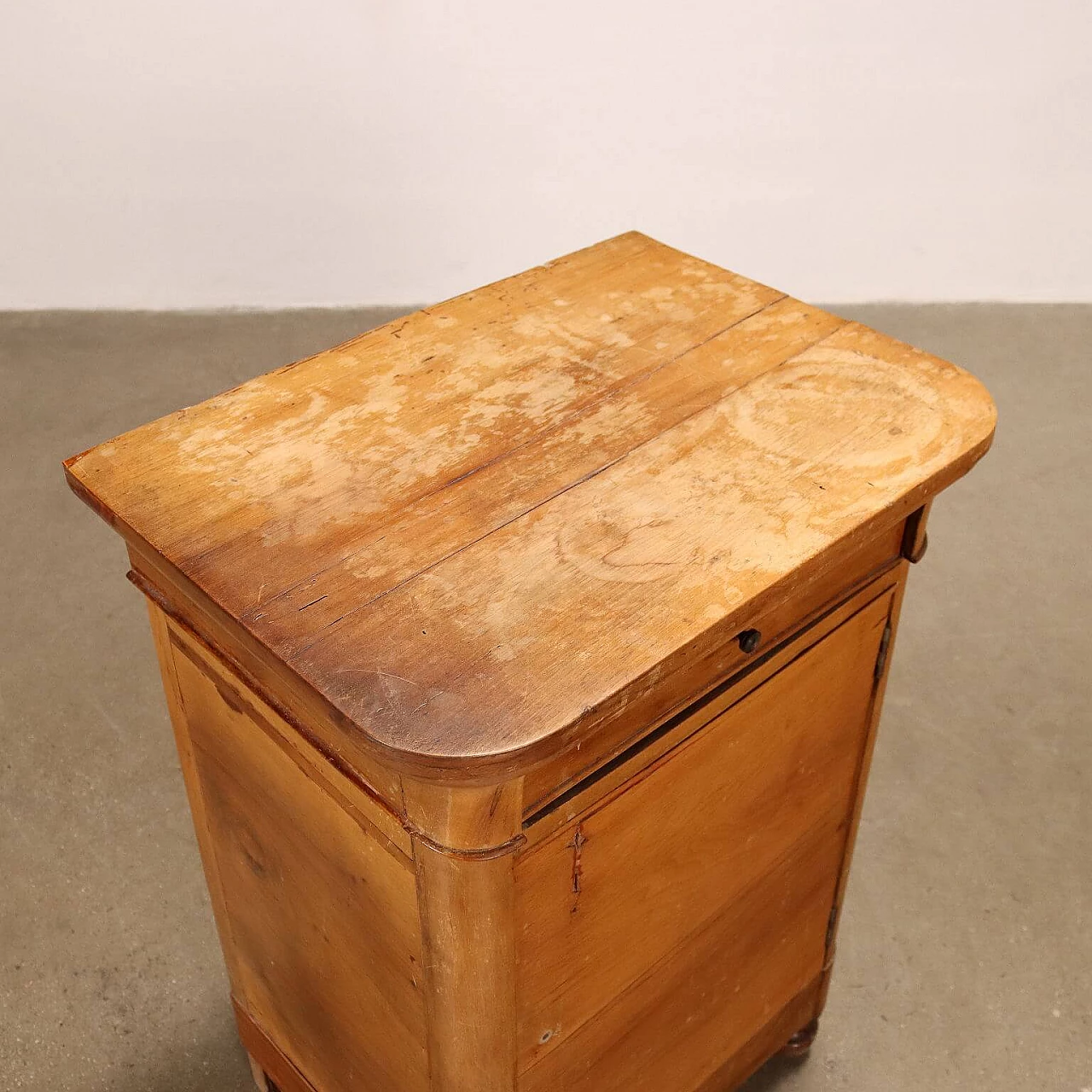 Charles X bedside table in walnut, 19th century 9