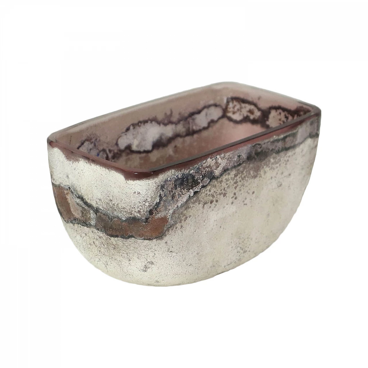 Murano scavo glass bowl by Alfredo Barbini 1