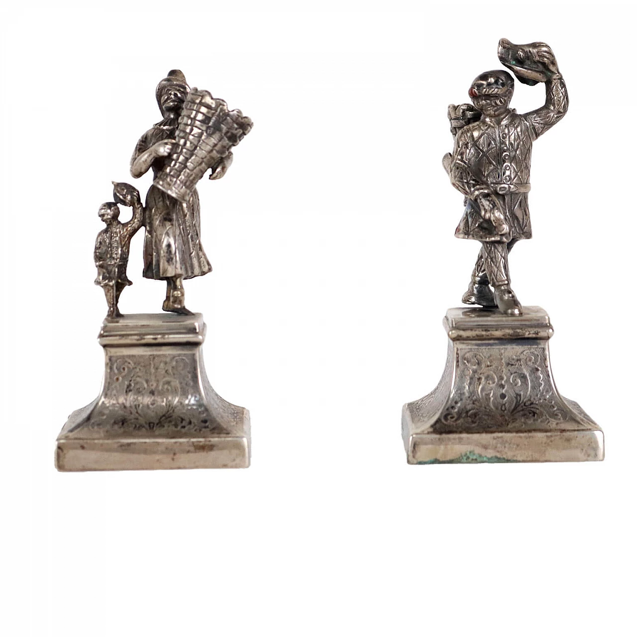 Pair of silver figurines, later 19th century 1