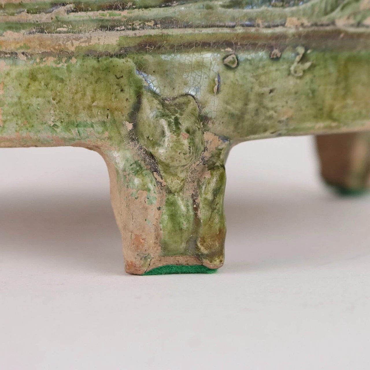 Giara cinese in terracotta invetriata verde, periodo Han 5