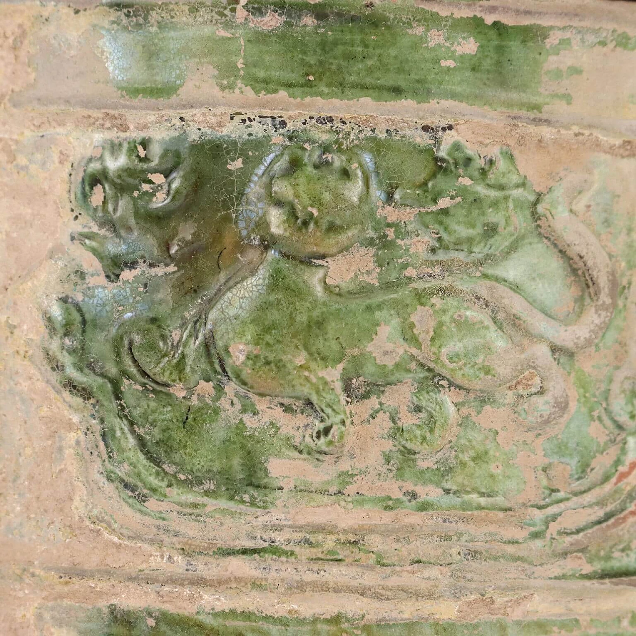 Giara cinese in terracotta invetriata verde, periodo Han 7