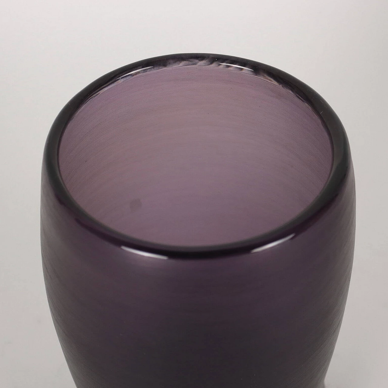 Purple glass vase by Paolo Venini from the Incisi series, 1950s 3