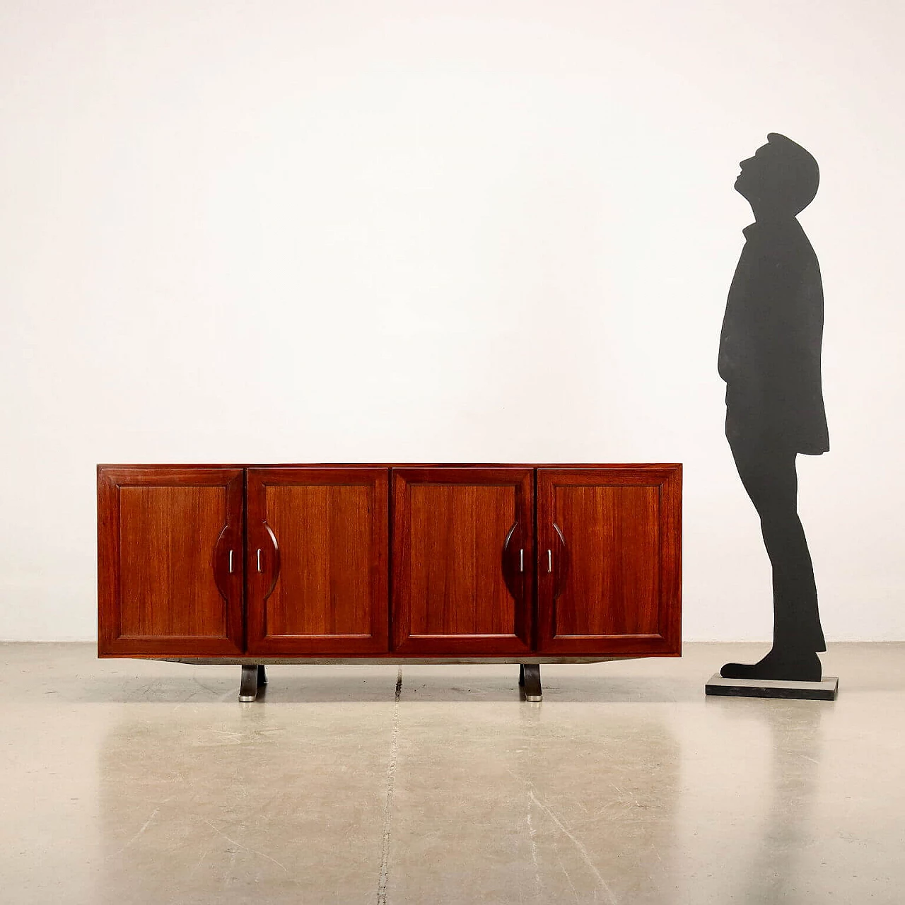 Wood and metal sideboard attributed to Sergio Mazza, 1960s 2