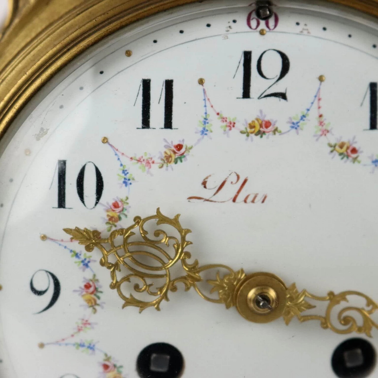 French gilded bronze table clock, 19th century 4