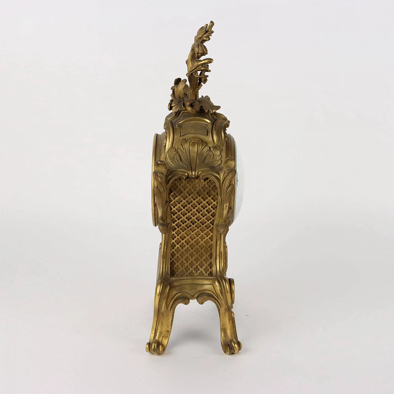 French gilded bronze table clock, 19th century 7