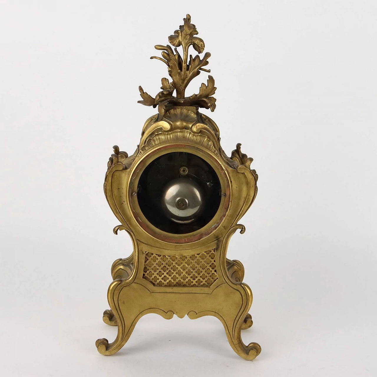 French gilded bronze table clock, 19th century 8