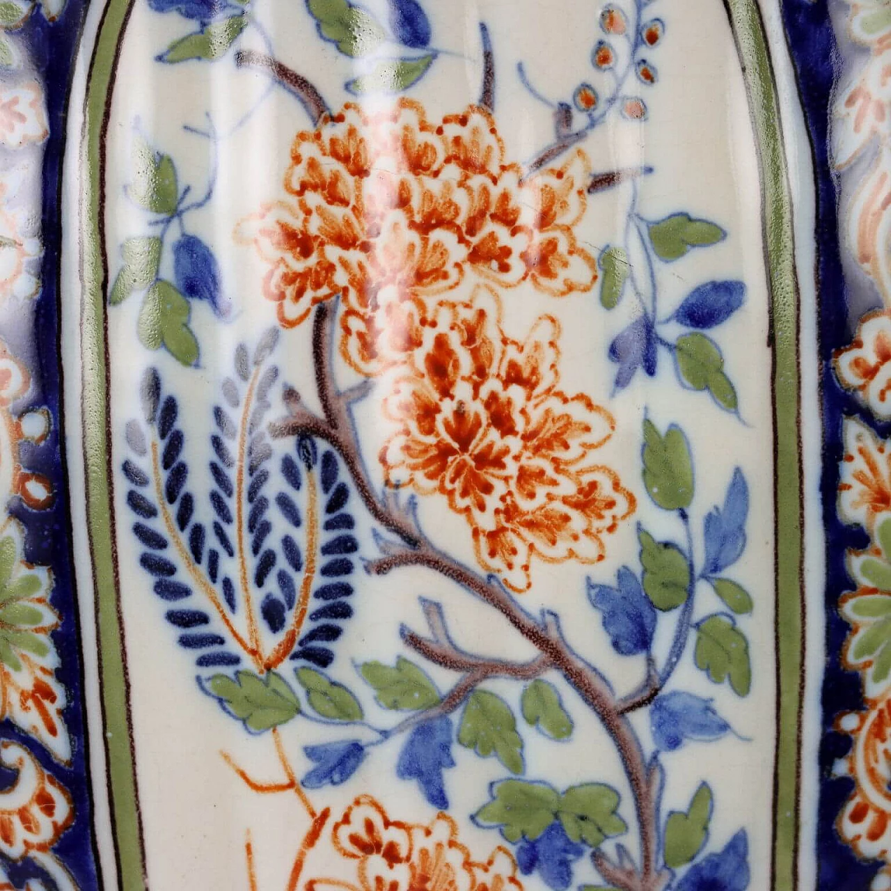 French polychrome painted ceramic vase, 1920s 8