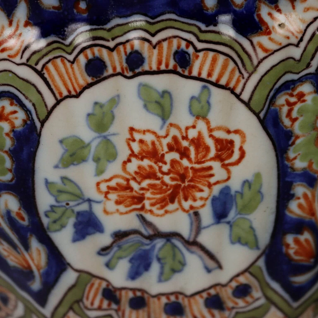 French polychrome painted ceramic vase, 1920s 9