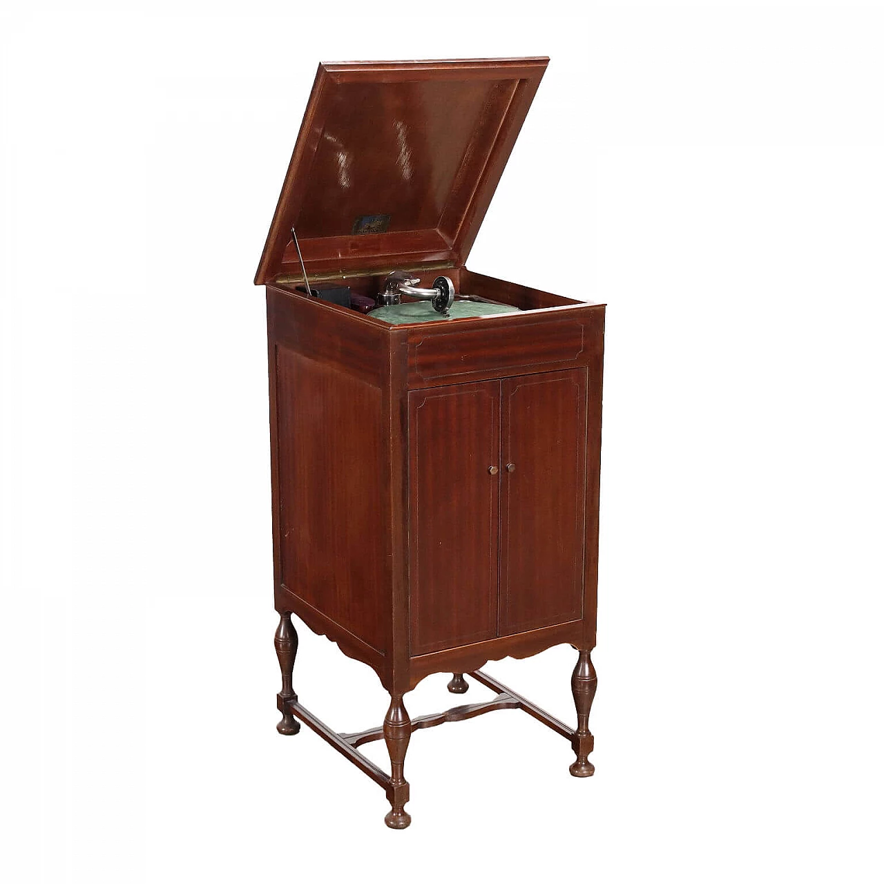 Arion 78 rpm mahogany gramophone cabinet, 1930s 1