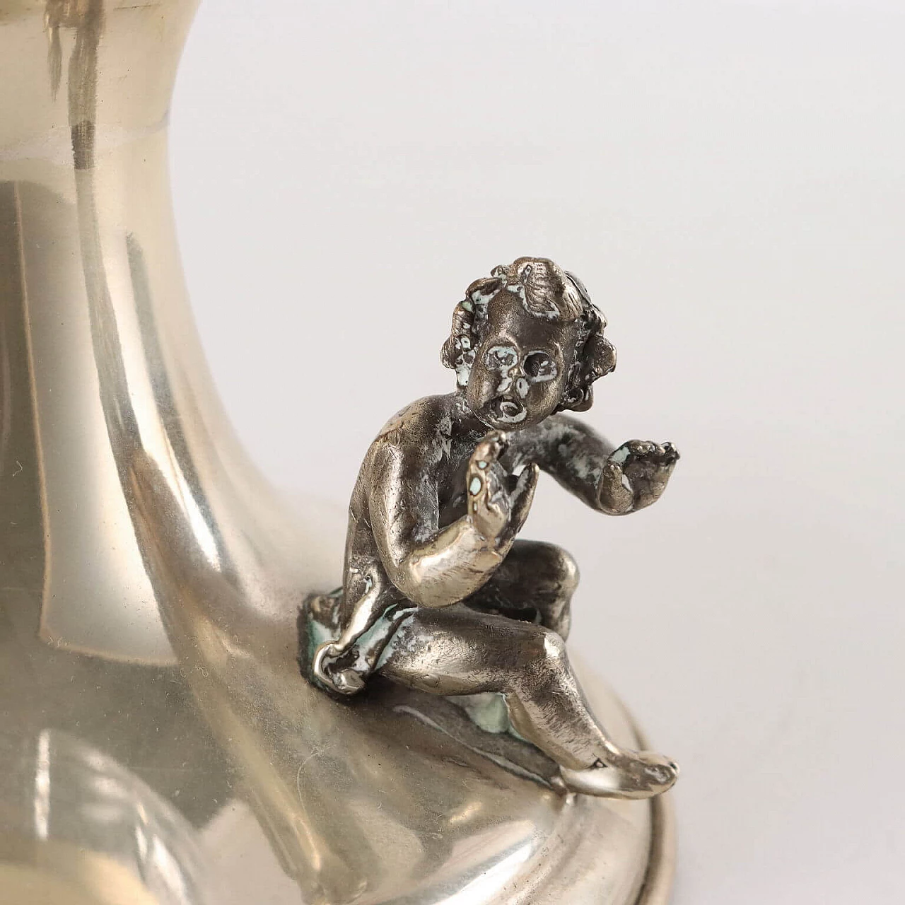 Vaso in argento e cristallo di Apiemme Argenterie, anni '70 6