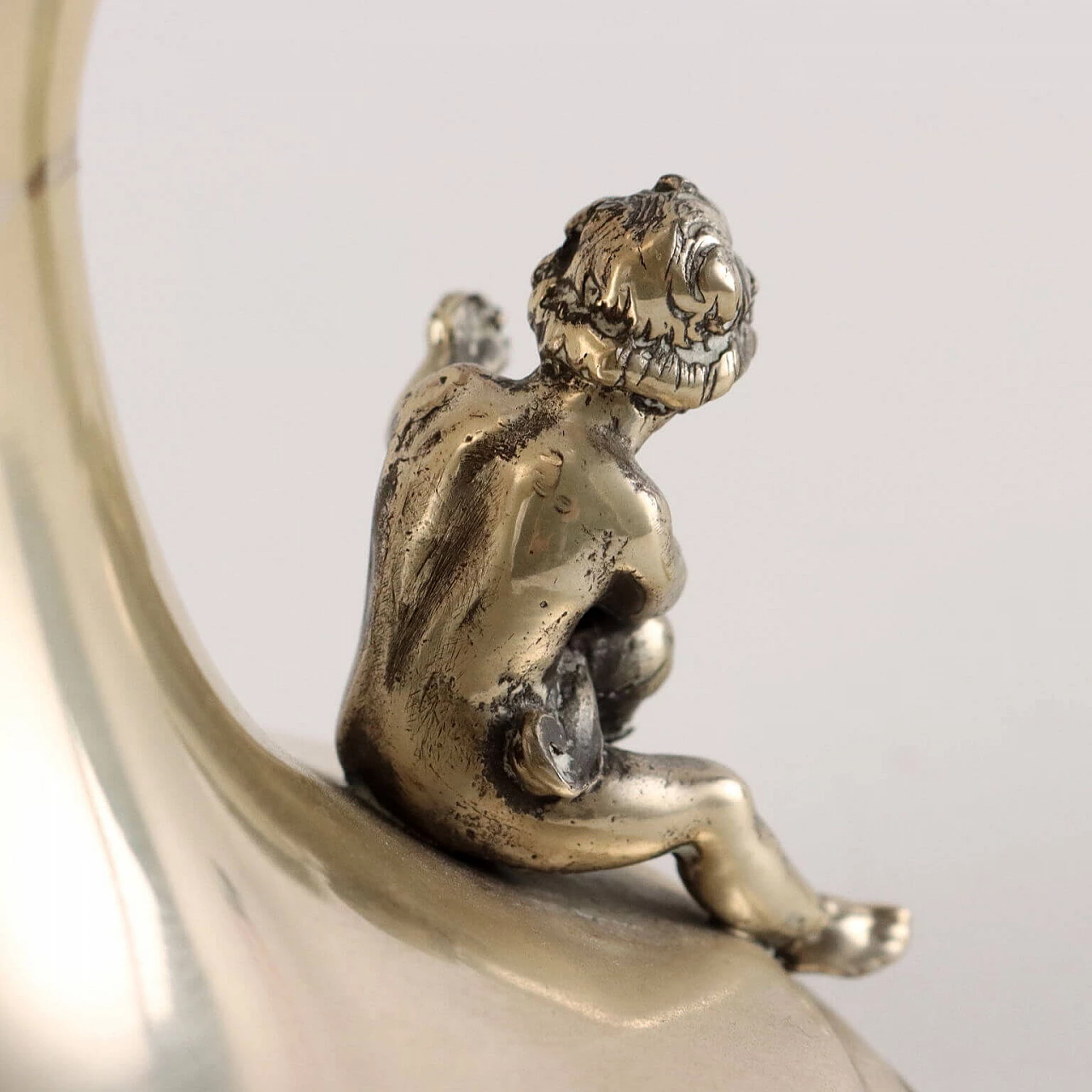 Vaso in argento e cristallo di Apiemme Argenterie, anni '70 7