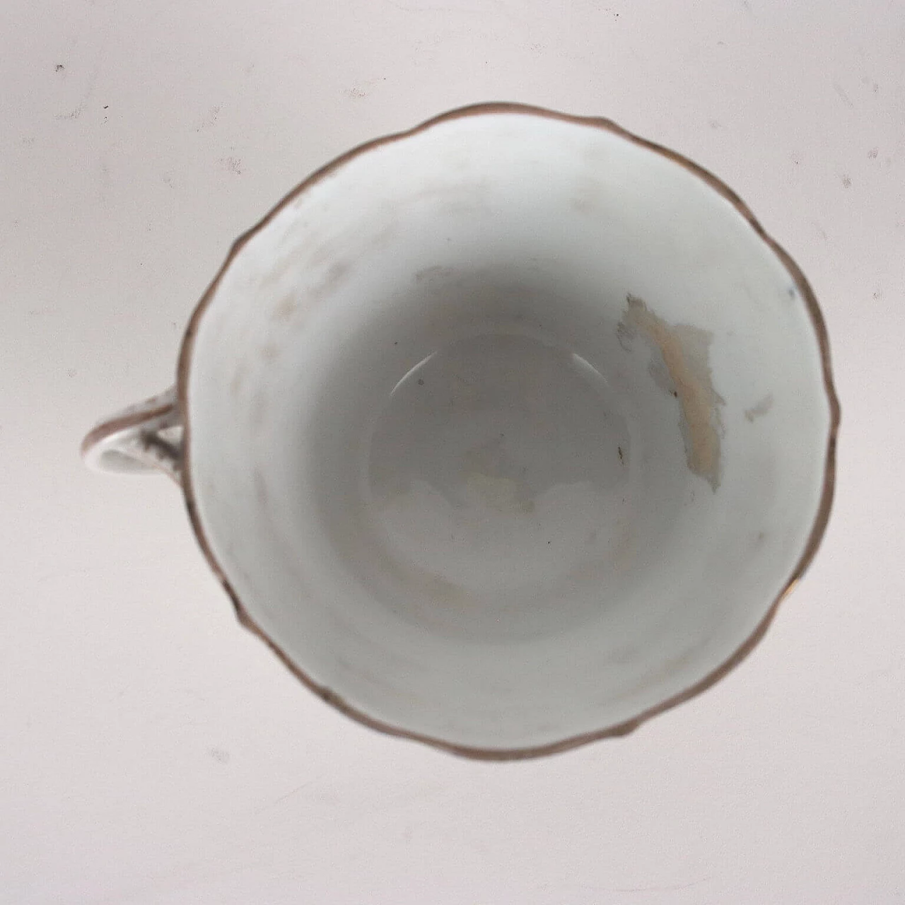 Tazza in porcellana bianca Meissen con piattino, '700 7