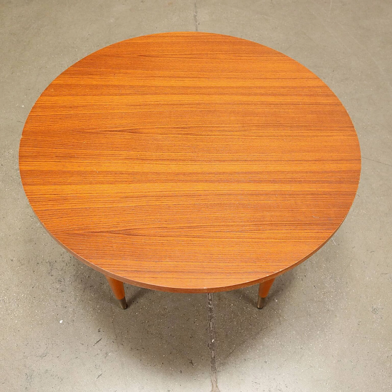 Teak veneered and ebonized wood coffee table, 1960s 3