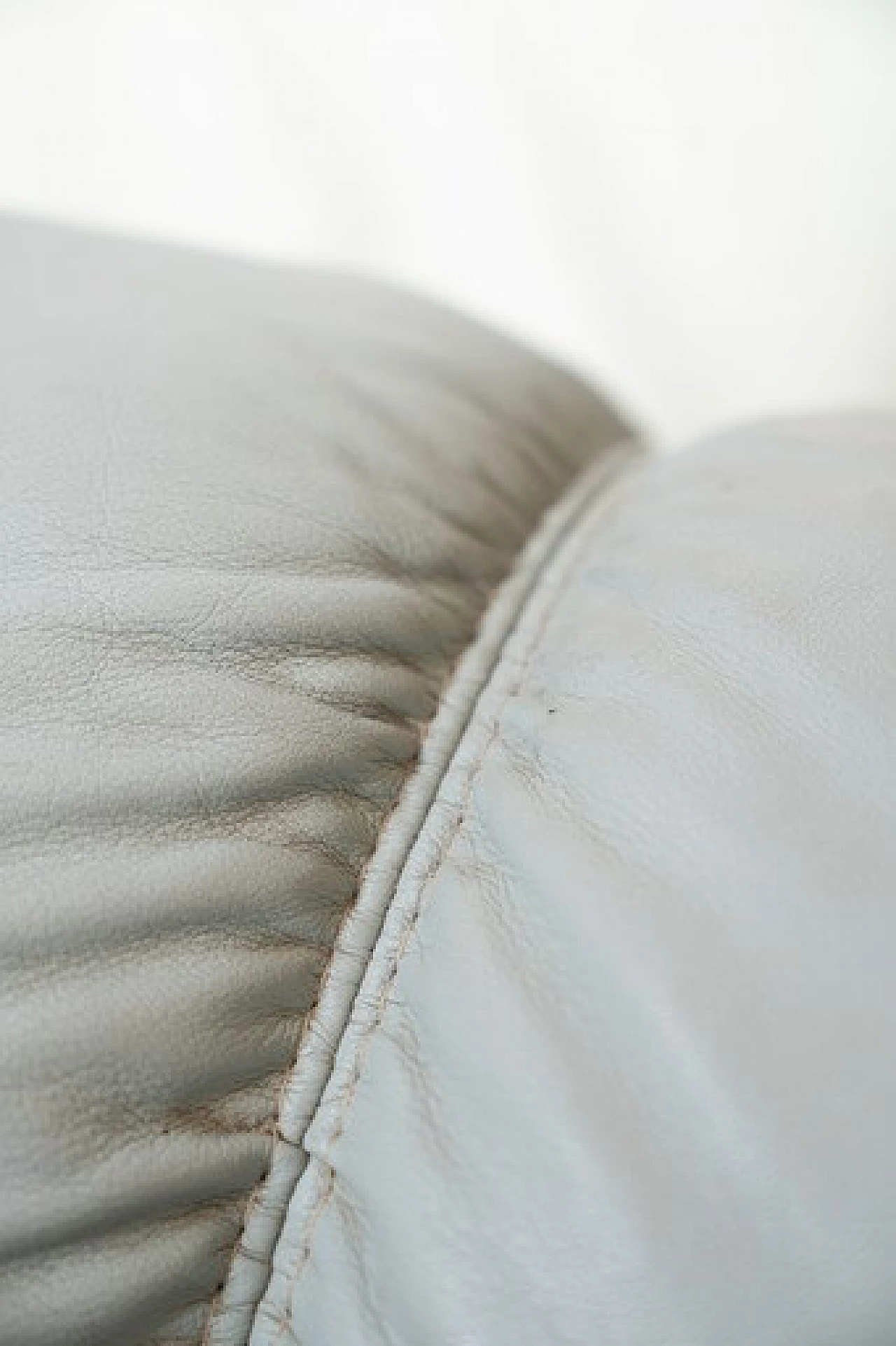 Pair of sofas and armchair in pale blue leatherette by FD Salotti, 1970s 5